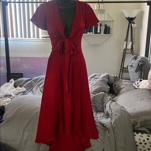 Elegant Red Women's Dress